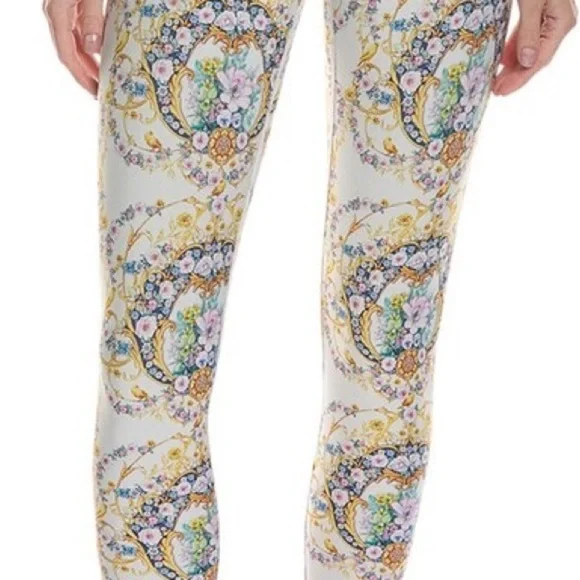 Terez Womens Size XS Gold Baroque Duoknit Leggings NWT - Picture 4 of 9